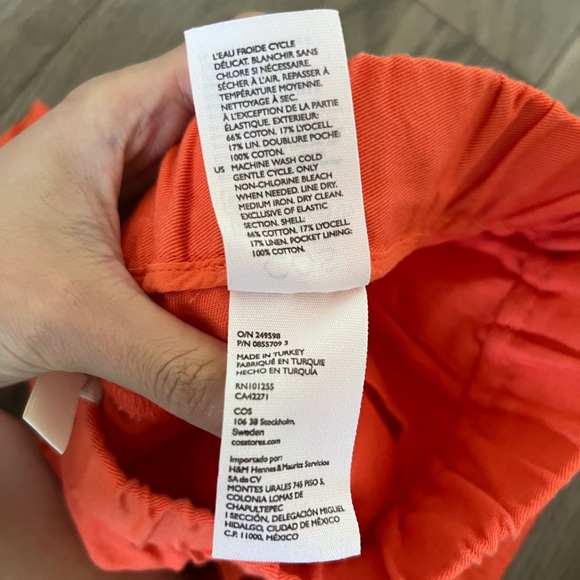 COS Orange shorts (Size 2) - Picture 5 of 10